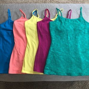 5 Express Cami tank tops with built in bra